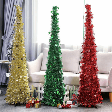 Arbol De Navidad Plegable + extensión de 200 bombillos